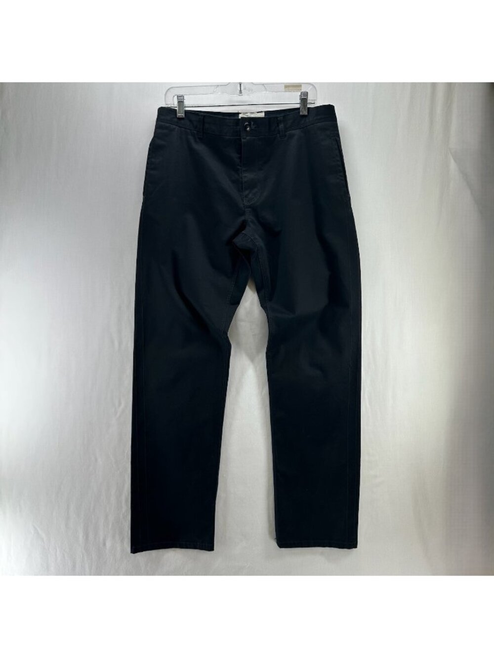 WRK Chino Pants Mens 32 Straight Leg Casual Work Trousers Zip Fly Pockets Black